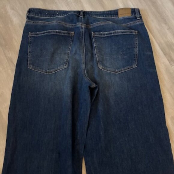 American Eagle Dreamy Drape Low-Rise Baggy Wide Leg Jean Size 16L - Picture 5 of 9